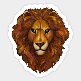 head of a lion, king of beasts Sticker